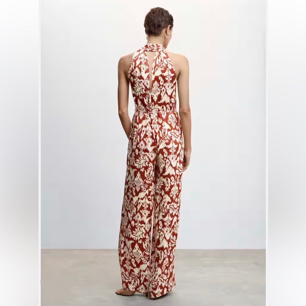 MANGO bow tie jumpsuit - Picture 4 of 8